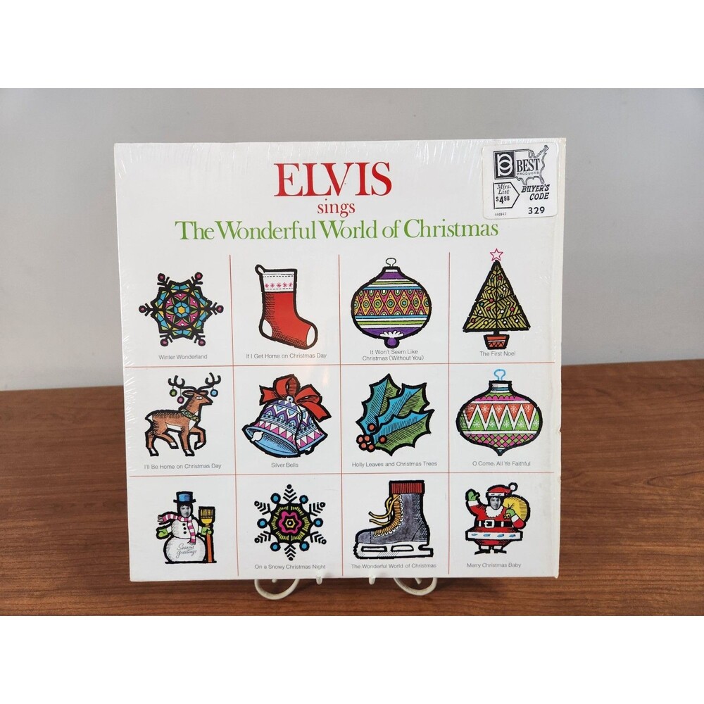 Vintage 1971 Elvis Sings The Wonderful World Of Christmas Vinyl  LP ANLI-1936